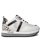 LIU JO MAXI WONDER 604 - SNEAKER LAMINATED/FABRIC/LEO White