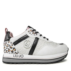 LIU JO MAXI WONDER 604 - SNEAKER LAMINATED/FABRIC/LEO White