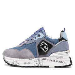 LIU JO MAXI WONDER 01 - SNEAKER COW SUEDE/DENIM