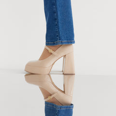 Pantofi Cu Toc Jetty Nude Patent