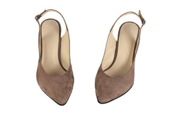 Pantofi Piele Naturala D145 Velur Coffi
