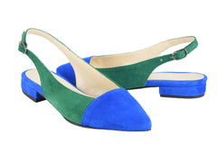 Balerini Piele Naturala Dolly PS84 Blu-Green