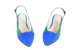 Balerini Piele Naturala Dolly PS84 Blu-Green