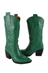 Botine Piele Naturala Madeline Green