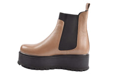 Ghete Piele Naturala Eros Cappucino - Dolly Shoes