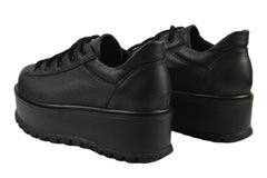 Pantofi Piele Naturala Florence Negru Botalat TE20