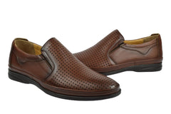 Pantofi Piele Naturala B651-7 Brown