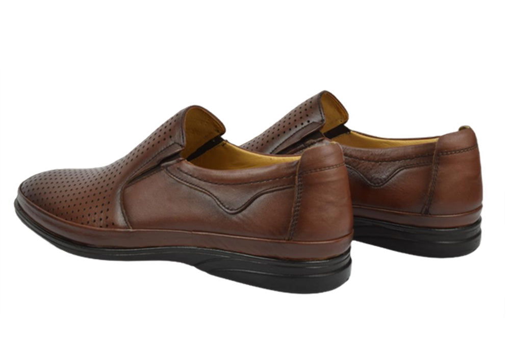 Pantofi Piele Naturala B651-7 Brown