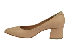 Pantofi Piele Naturala Nicol Beige