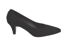 Pantofi Piele Naturala Rebecca Negru Velur