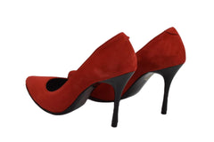 Pantofi Piele Naturala Gloria Rosu Velur