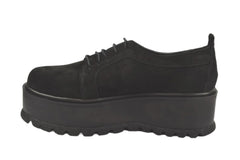 Pantofi Piele Naturala Molly Negru Velur TE20