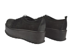 Pantofi Piele Naturala Molly Negru Velur TE20