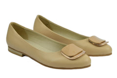 Balerini Piele Naturala Gloria Bej