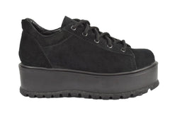 Pantofi Piele Naturala Florence Negru Velur TE20
