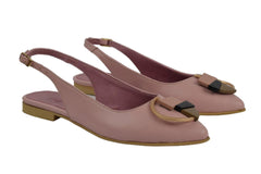 Balerini Piele Naturala PS64 Roz Acc
