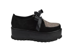 Pantofi Piele Naturala Valery Blk Gliter