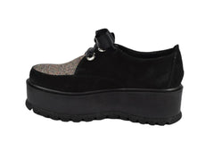 Pantofi Piele Naturala Valery Blk Gliter