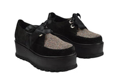Pantofi Piele Naturala Valery Blk Gliter