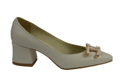 Pantofi Piele Naturala Nicole White