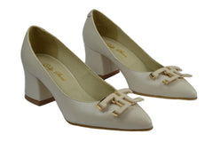 Pantofi Piele Naturala Nicole White