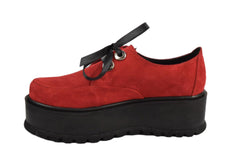Pantofi Piele Naturala Valery Red TE20