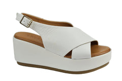 Sandale Piele Naturala Mia Albe