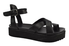 Sandale Piele Naturala Izabella BLK