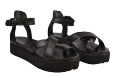 Sandale Piele Naturala Izabella BLK