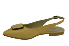 Balerini Piele Naturala Carla Yellow