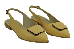 Balerini Piele Naturala Carla Yellow