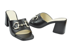 Papuci Piele Naturala Julie Blk Acc