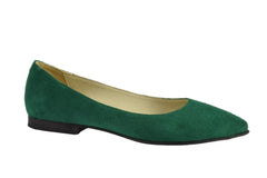 Balerini Piele Naturala 249 Green Velur