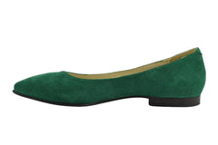 Balerini Piele Naturala 249 Green Velur
