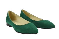 Balerini Piele Naturala 249 Green Velur