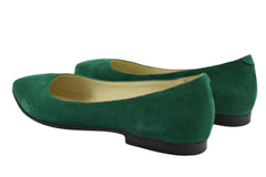 Balerini Piele Naturala 249 Green Velur