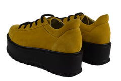 Pantofi Piele Naturala Florence Yellow Velur TE20