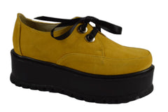 Pantofi Piele Naturala Valery Yellow TE20