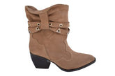 Botine Piele Naturala Saraya Camel