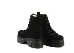 Ghete Piele Naturala Niko Cam Black