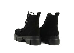 Ghete Piele Naturala Niko Cam Black