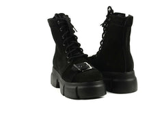 Ghete Piele Naturala Raya Black