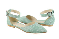 Balerini Dama 2493 Green Dash White