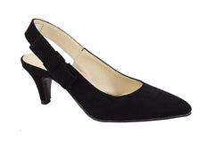 Pantofi Piele Naturala Calma Black Suede - Dolly Shoes