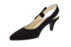 Pantofi Piele Naturala Calma Black Suede - Dolly Shoes