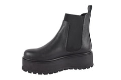 Ghete Piele Naturala Eros Botal Black