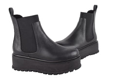 Ghete Piele Naturala Eros Botal Black