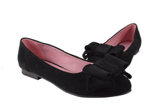 Balerini Piele Naturala 7183 Black Suede - Dolly Shoes
