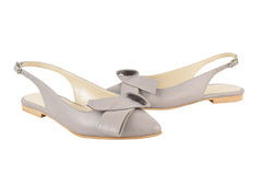 Balerini Piele Naturala Olivia Grey