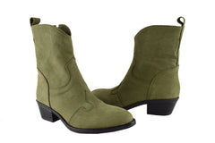Botine Piele Naturala Kiana Verzi